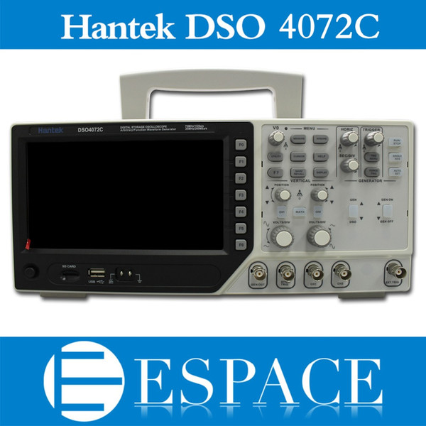 Wholesale-Hantek DSO4072C 2 Channel Digital Oscilloscope 1 Channel Arbitrary/Function Waveform Generator 70MHz 40K 1GS/s Free DHL