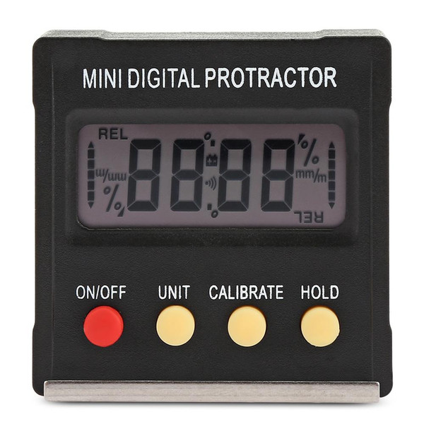 360 Degree Mini Digital Protractor Inclinometer Electronic Level Box Magnetic Base Measuring Tools Level Box Angle Gauge Meter VB