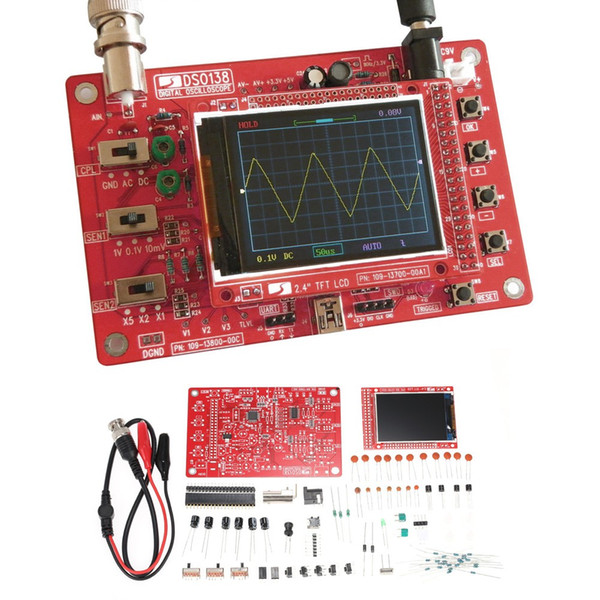 DSO138 Oscilloscope Handheld Digital Oscilloscopes Kit DIY SMD Soldered Electronic Learning Set 1Msps diagnostic-tool