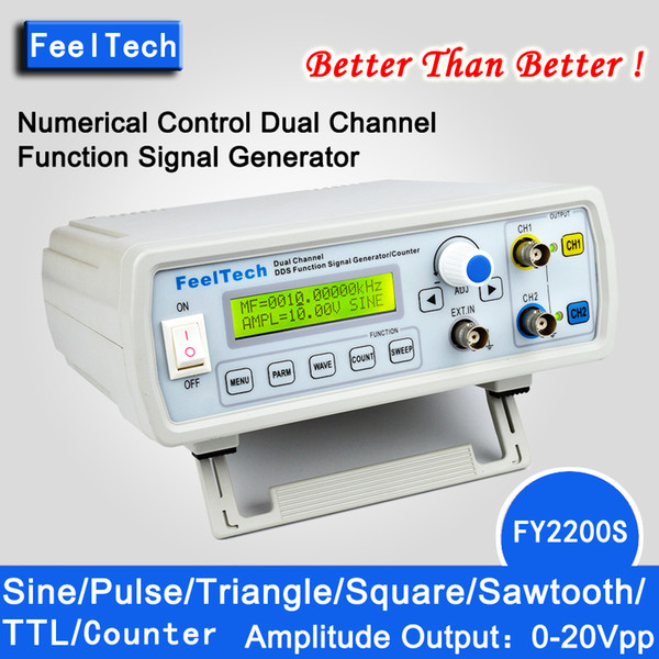 FY2200S 2Mhz 5mhz 6mhz 8mhz 10mhz 12mhz 20mhz 24mhz DDS NC dual channel function signal generator