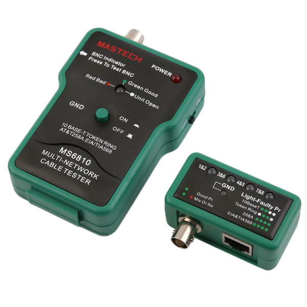 Wholesale-NFLC Hot Coaxial Cable BNC Network Wire Line Tester Detector Tracker MASTECH MS6810 Popular