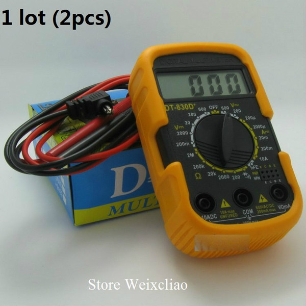 DT830D Portable Mini Pocket Digital Multimeter 1 lot (2pcs) Free Shipping