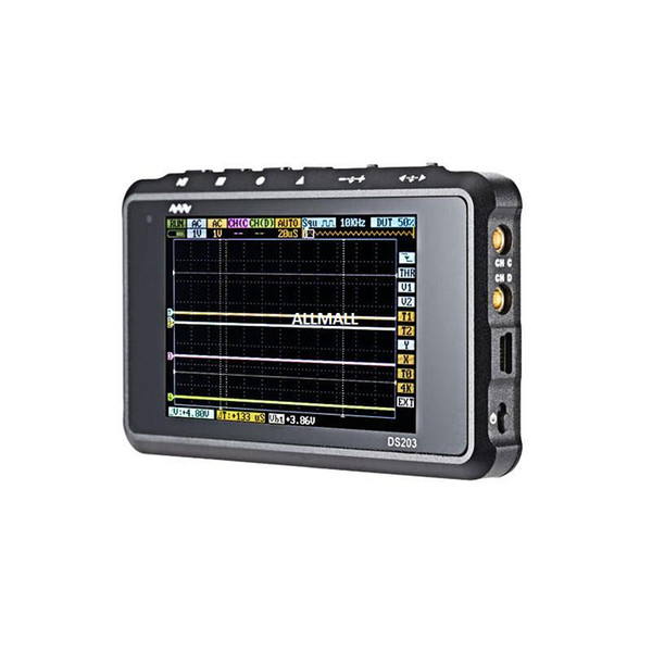 Freeshipping CC DSO digital Oscilloscope ARM Nano portable 8MHz bandwidth 4 Channels arm Cortex M3 CPU with Aluminum Meter Case