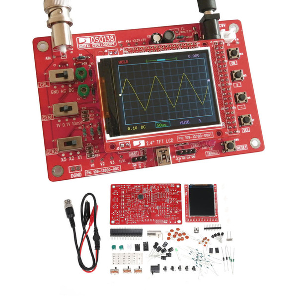 DSO138 Oscilloscope Handheld Digital Oscilloscopes Kit DIY Electronic Learning Set 1Msps diagnostic-tool