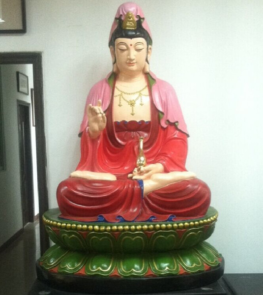 Factory wholesale King Full Color Decoration Guanyin Buddha Avalokiteshvara Buddhist temples 150 cm display