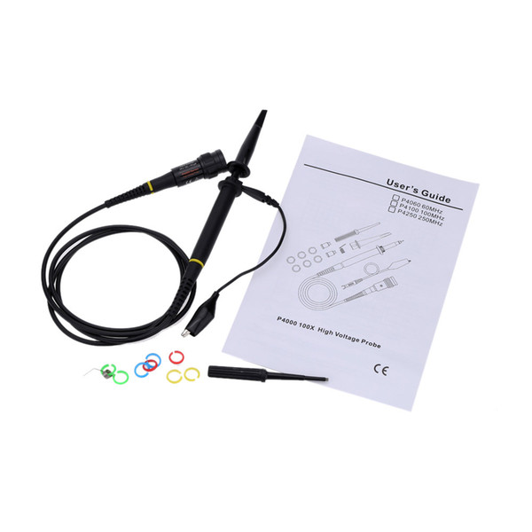 Freeshipping P4100 Professional High Voltage Oscilloscope Probe Accessories 100MHz Alligator Clip Test Probe kit osciloscopio