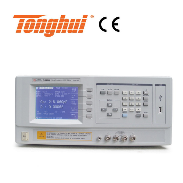 CE Approval Precision Digital LCR Meter TH2828A with 320*240 LCD display, Basic accuracy 0.1%, Frenquency 20Hz-1MHz, 4-terminal