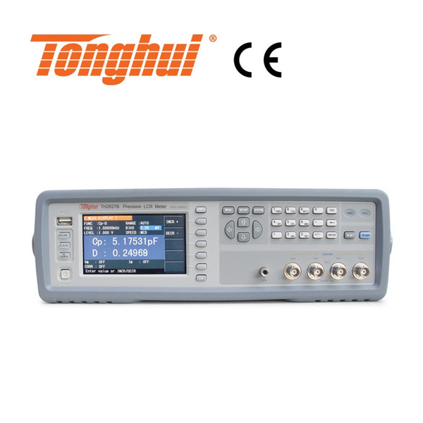 CE Approval Precision Digital LCR Meter TH2827B with 800*480 TFT LCD display, Basic accuracy 0.05%, continuous Frenquency 20Hz-500KHz