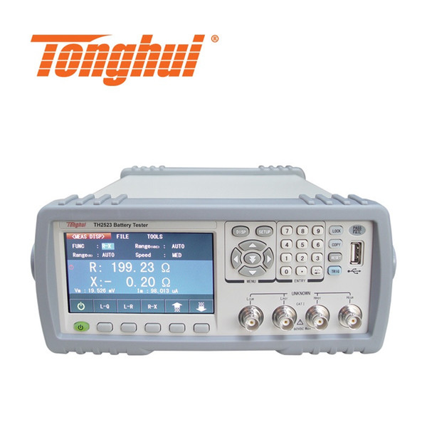 CE Approval Battery Tester TH2523 with LCD Display, Basic accuracy R:0.1%, V:0.05%, Min. resolution of impedance:1u