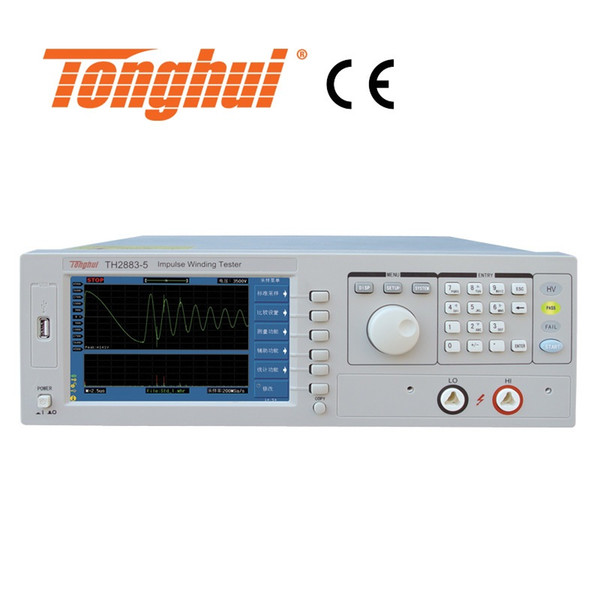 CE Approval Impulse Winding Tester TH2883-5, 7 inches TFT wide display,200Msps waveform sampling rate, Impulse voltage 100V-5000V