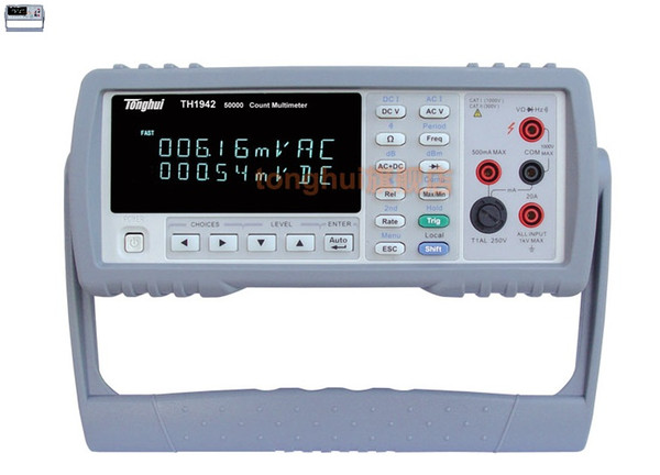 CE Approval Digital Multimeter TH1942 Large-screen dual-display VFD, 51000 count, True RMS AC voltage and current measurements