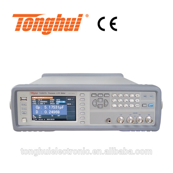 CE Approval Precision Digital LCR Meter TH2827A with 800*480 TFT LCD display, Basic accuracy 0.05%, continuous Frenquency 20Hz-300KHz