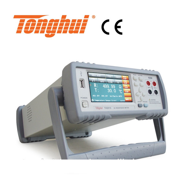 CE Approval DC Resistance Meter TH2515 with LCD Display, Maximum accuracy 0.01%, Measurement range 0.1u-110M, Temperature compensation(TC)