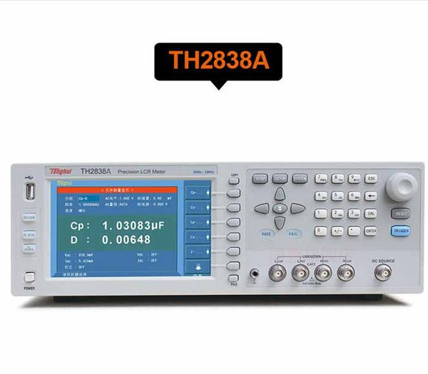 Auto balance bridge Precision Digital LCR Meter TH2838A with 800*480 TFT LCD display, Basic accuracy 0.05%, Frenquency 20Hz-1MHz