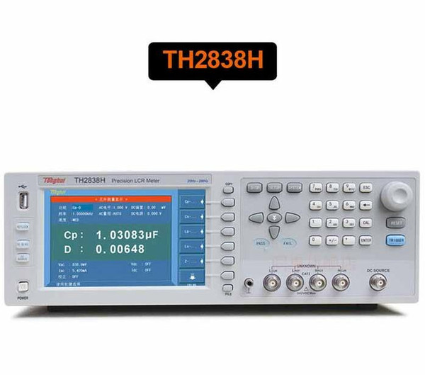 Auto balance bridge Precision Digital LCR Meter TH2838H with 800*480 TFT LCD display, Basic accuracy 0.05%, Frenquency 20Hz-2MHz