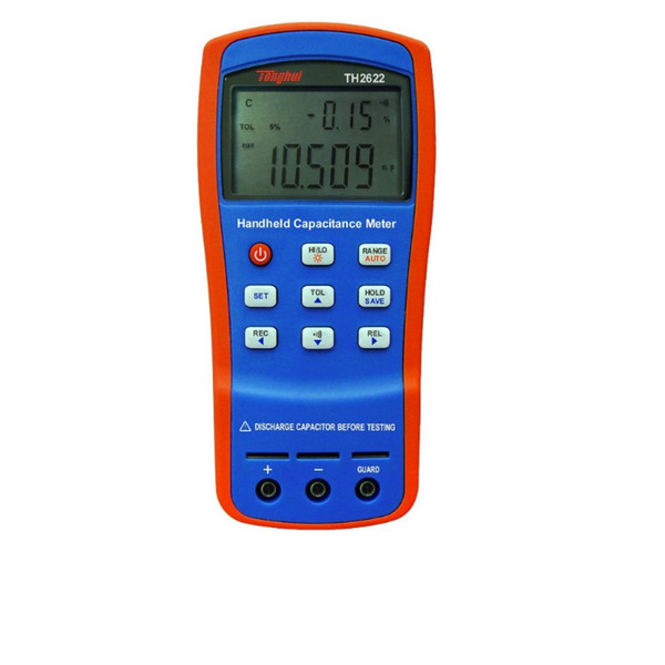 Handheld portable Capacitance Meter TH2622 with backlight LCD display, Basic accuracy 0.5%, Range 0.1pF&& 199.99mF