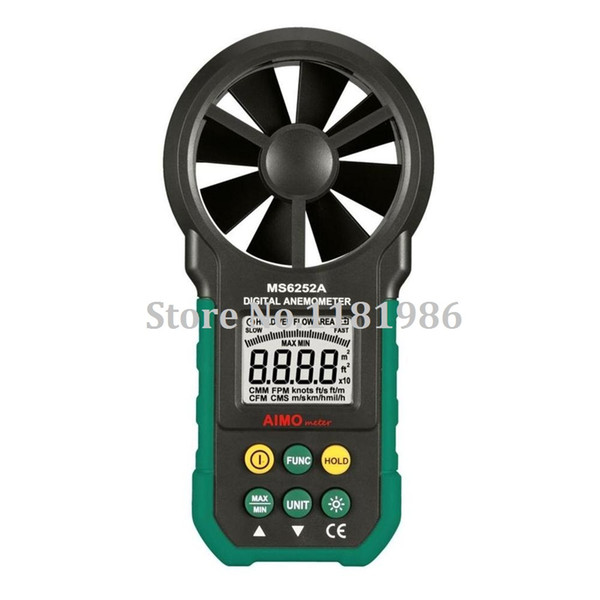 Wholesale-AIMO/aimometer MS6252A High Quality Digital Anemometer Handheld Wind Speed Air Volume Measuring Meter with Backlight