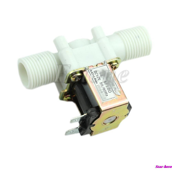 Wholesale-Hot Electric Solenoid Valve Magnetic DC 12V N/C Water Air Inlet Flow Switch 1/2