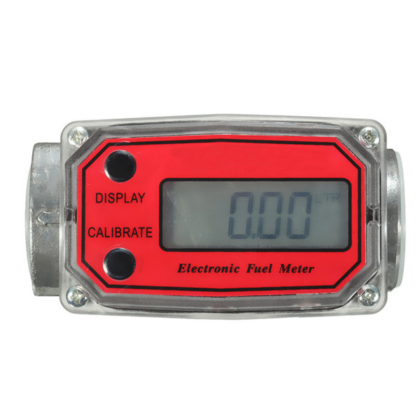 Freeshipping Durable 1'' Digital Oval Gear For Turbine Flowmeter Kerosene Fuel Flow Meter 15-120L / Min Aluminium Alloy