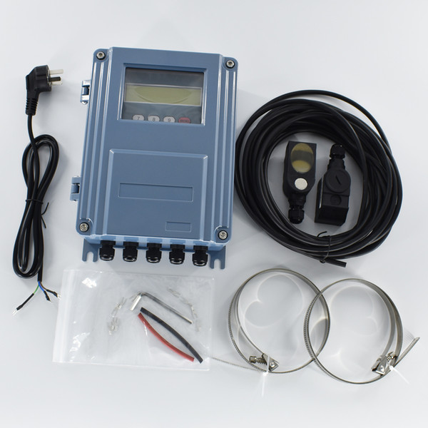 Digital Ultrasonic flowmeter TDS-100F DN50mm-700mm Outside the clip-on M2 Transducer Wall-mount water Flow Meter