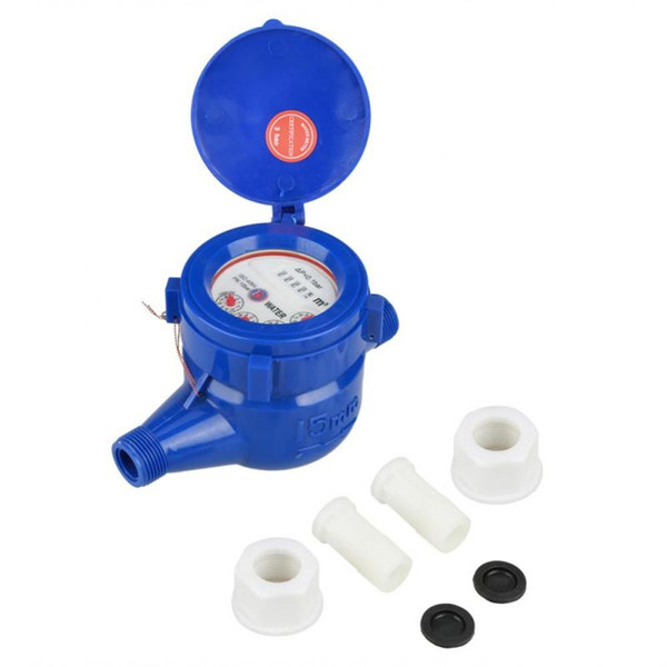 DN15 Garden Rotary Water Meter Plastic Cold Water Meter Single Flow Dry Table Measuring Tool