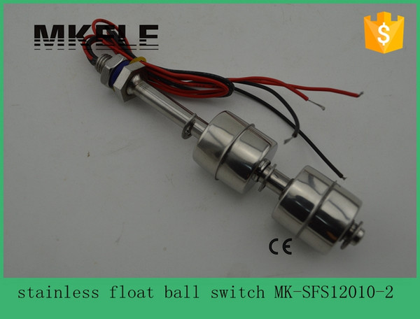 Wholesale- Low cost 220V Tank Liquid Water Level Sensor Stainless Steel Float Switch MK-SFS12010-2