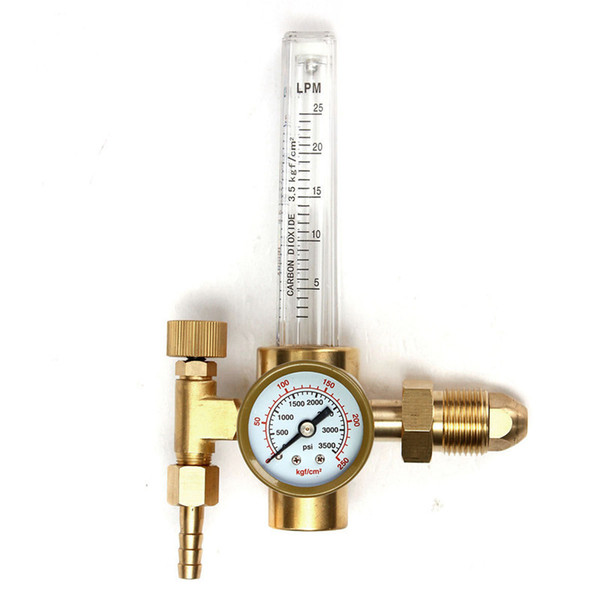 Freeshipping CO2 Argon Pressure Reducer Flow Meter Control Valve Regulator Reduced Pressure Gas Flowmeter Welding Weld Flowmeter