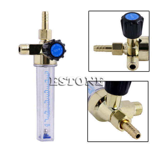 Wholesale-7mm AR/CO2 Regulator Welding Weld Barb 1/4PT 0.15 MPA Flow Meter Gas Argon