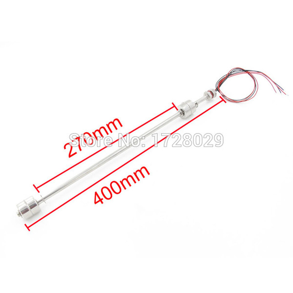 Wholesale- Bouble Float Ball 400mm Length Stainless Steel Water Level Sensor Switch