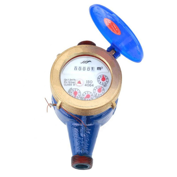 DN15 Garden Water Meter Plastic Cold Water Meter Single Flow Dry Table Measuring Tools