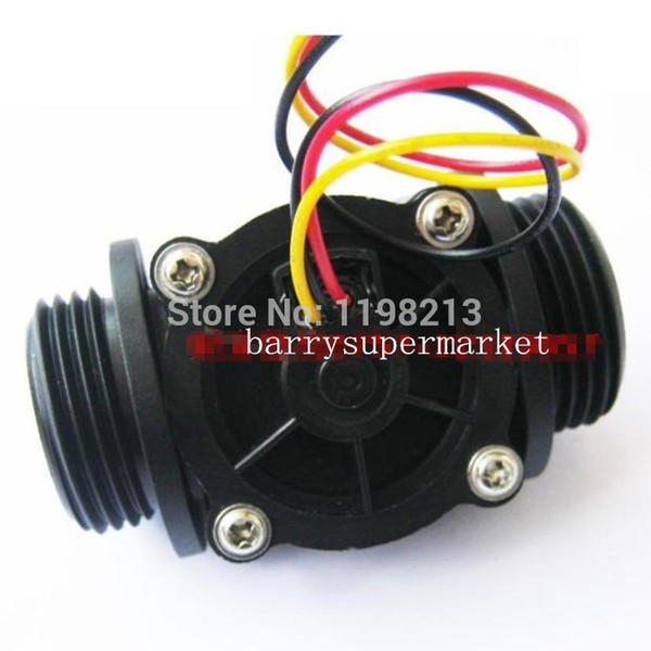 Wholesale -Black Fs400a G1 1 Inch 1 -60l /Im 1 .2mpa Flow Meter Swimming Pool Water Flow Sensor Switch Meter Flowmeter Square Wave Output