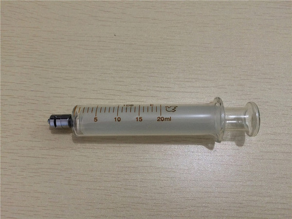 20ml Glass syringe Luer Lock Head injector sampler with ink High Quality free shipping