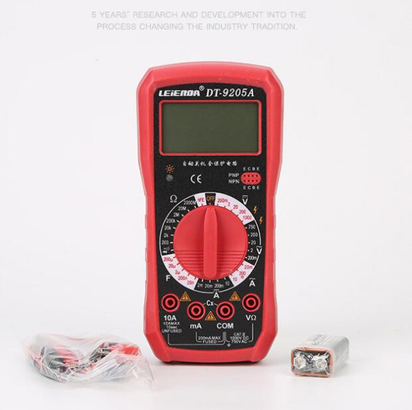 Electrical Universal Meter Dt9205a Instrument High Precision Intelligent Burn-proof Digital Display Meter Handheld Digital Multimeter