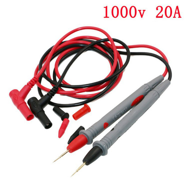 Universal Probe Test Leads Pin for Digital Multimeter Needle Tip Meter Multi Meter Tester Lead Probe Wire Cable 20A 1000V 1 Pair