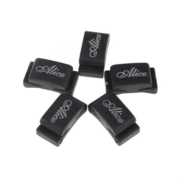 New Arrival! Alice 5pcs Black Rubber Pick Holder Fix on Headstock for Guitar Bass Ukelele Guitar Parts & Accessories