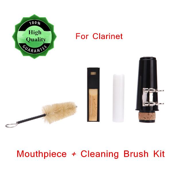 Clarinet Accessories Clarinet Mouthpiece with Cork Grease Reed Cap Metal Buckle Case Cleaning Brush Set Top Quality