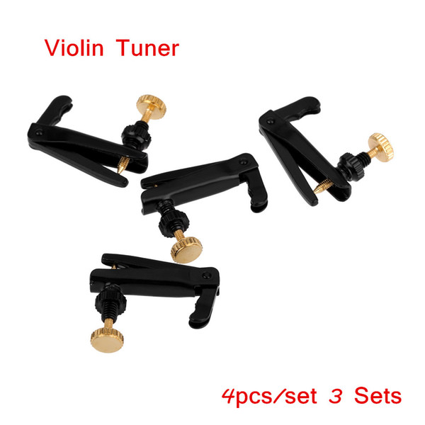 Violin Fine Tuner Violin Adjuster for 3/4 4/4 Size Violin Professional Violin Parts 4pcs/set 3 Sets