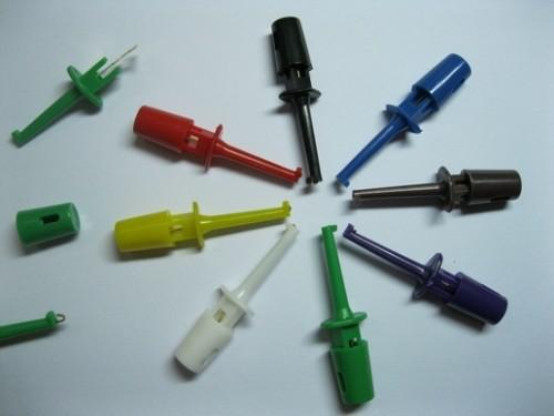 Brand New 40 pcs per Lot Small Test Hook Clip for Multimeter Side Opening 8 colors