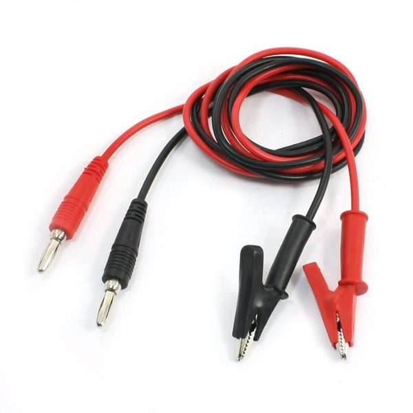 High Quality 1M Long Alligator Clip to Banana Plug Test Cable Pair for Multimeter