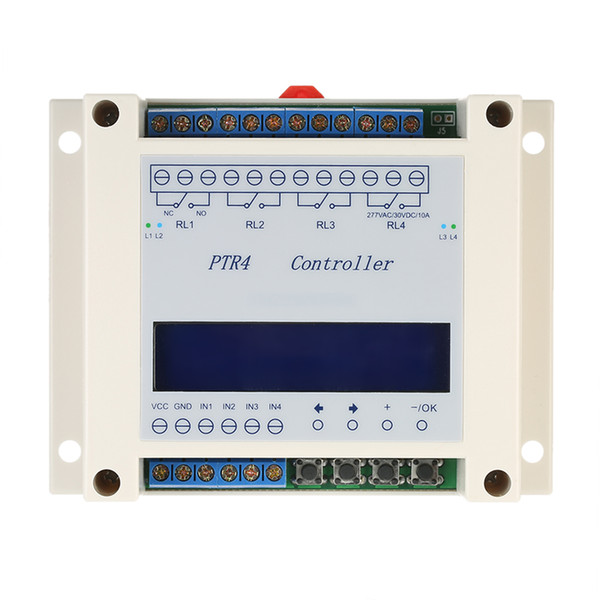 Freeshipping DC6-40V 4-Channel Digital Voltage Relay Delay Switch Module Timer Relay Independent Time Cycle Programmable LCD Display Relay