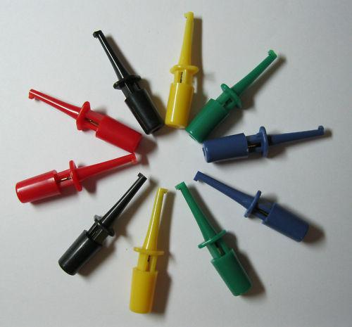 Brand New 60 pcs per Lot Clip Small Test Hook Clip for Multimeter 5 colors