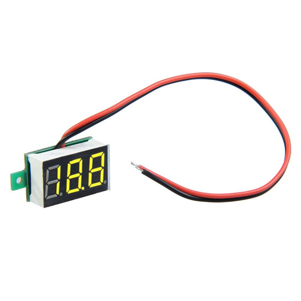 Mini DC 2.5-30V Yellow LED Panel Voltage Meter Voltmeter Ammeter 3-Digital Display Voltmeter Volt Meter volytmetr ammeters