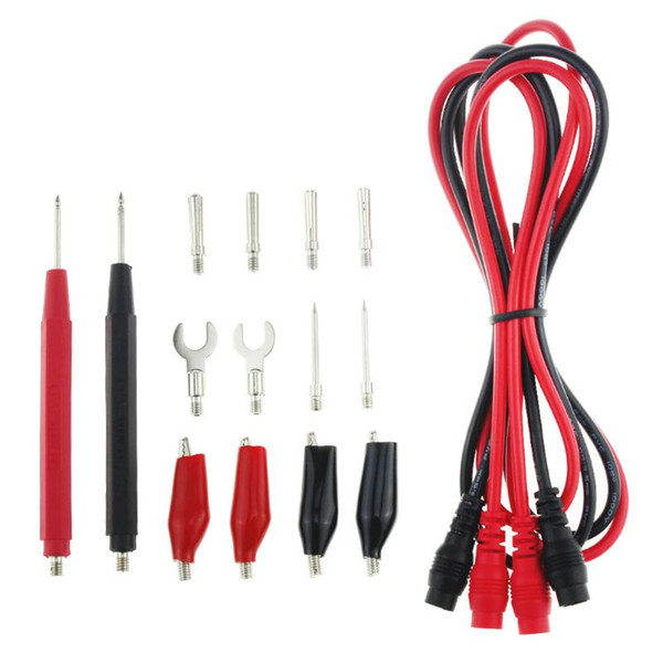 2 sets/Lot _ 16Pcs/Set Digital Multimeter Probe Test Lead Cable Alligator Clip Tool Multifunction Meter Tester Lead Probe Wire Tool