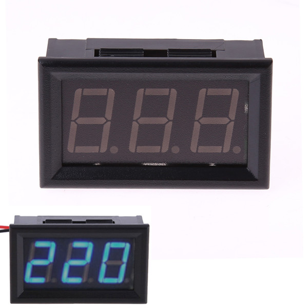 YB27A Blue LED AC 30-500V Digital Voltmeter Voltage Display w/ 2 Wires High Quality Voltage Meters voltage detector