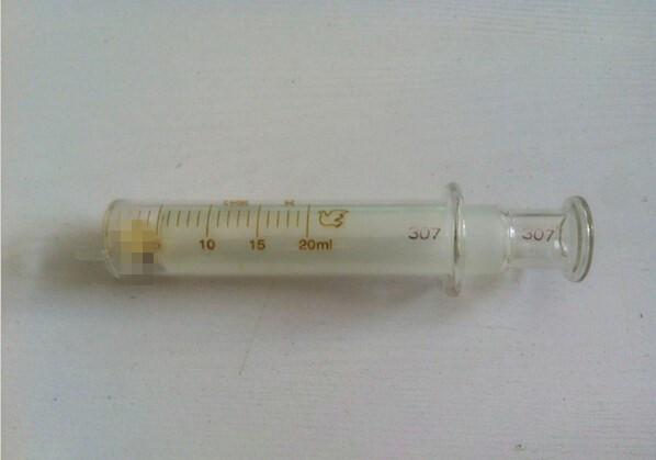 20ML Glass syringe injector sampler dispensing with ink Lab Glassware Sampler