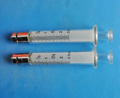 15pcs 2.5ML Glass syringe Luer Lock Head injector sampler dispensing with ink High Quality