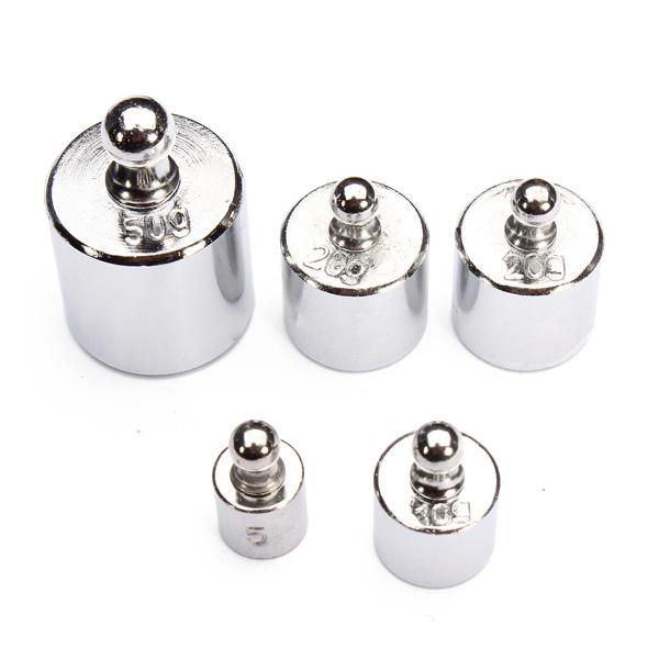 50g 20g 10g 5g Precision Chrome Calibration Scale Weight Set