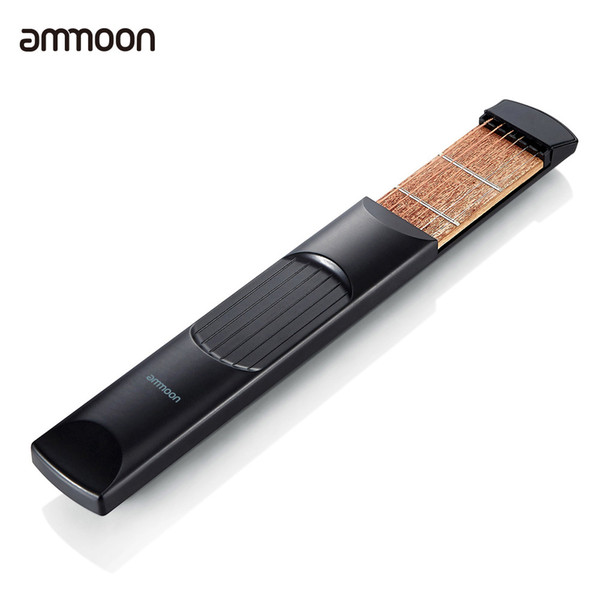 ammoon Portable Pocket Acoustic Guitar Practice Tool Guitar PartsGadget Chord Trainer 6 String 6 Fret Model for Beginner