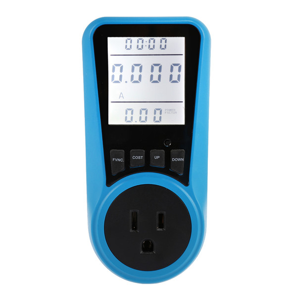 PM005 Digital Power Meter Energy Meter Plug-in Socket Electric Monitor Meter LCD Socket Household Measuring Socket Analyzer