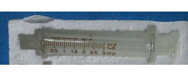 3ML Glass syringe injector sampler with ink High Quality sampler vial